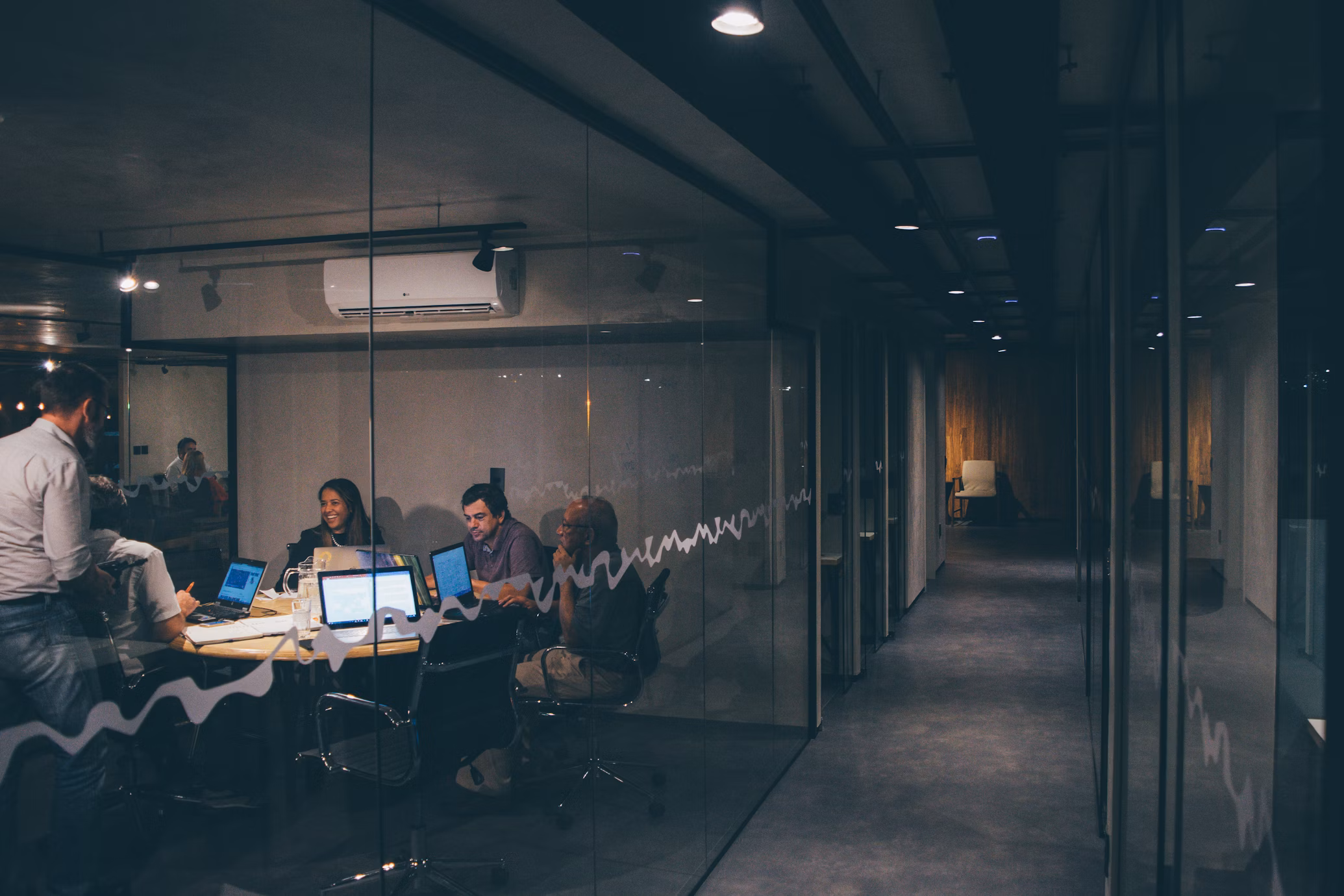 IT Team working in a modern office